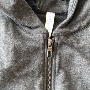Lululemon gray hooded zip sweater